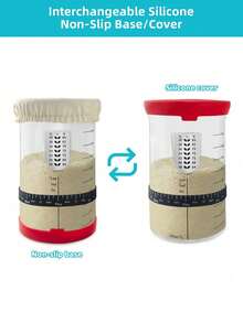 34oz Large Capacity Glass Fermentation Jar (With Lid & Tracker), Homemade Sourdough Fermentation Kit, Bread & Dough Preparation & Proofing - - - View 4