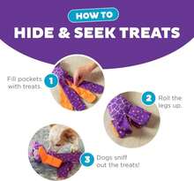 Outward Hound By Nina Ottosson Silly Legz Interactive Plush Dog Puzzle Dog Enrichment Toys, Plush, Floppy, Long, Giraffe, Purple - MàuC - Xem 4