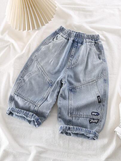 Young Boy's Spring Straight Leg Jeans With Pockets, Suitable For Daily, School, Casual And Outdoor Wear