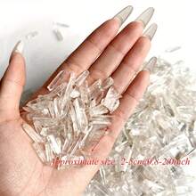 Bolsa de 100g de pequeños puntos de cristal de roca de cuarzo natural en bruto, puntos de cuarzo claro natural pequeños a granel para sanación, meditación, Reiki, equilibrio de chakras, manualidades DIY y elaboración de joyas - Multicolor - Ver 2