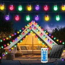 AMILL 59ft Solar-Powered Dual USB LED Fairy Lights With 50 Crystal Balls, 8 Modes & Remote Control - Multicolor Indoor/Outdoor String Lights For Garden, Yard, Wedding, Party, Christmas Decorations, Outdoor Lighting  Decorative Lights  Versatile Lighting, Hanging Solar Lights - Solar Bubble Ball - View 5