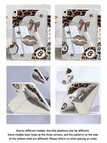 Leopard-Print Lips, Lucky 8 Billiard Balls, Leopard-Print Stars Tablet Case Compatible With Air 11-Inch M3 2025 / M2 2024, Air 5th Generation 2022 , (A16) 11 Inch 11th Generation 2025,Compatible With Samsung Galaxy Tab,Kindle Paperwhite 12th Gen 2024, Clear Back ,Fashion Pattern Protective Case,Automatic Sleep And Wake-Up Function, Airbag Protection, Suitable For Gifts And Office Use - Multicolor - View 8