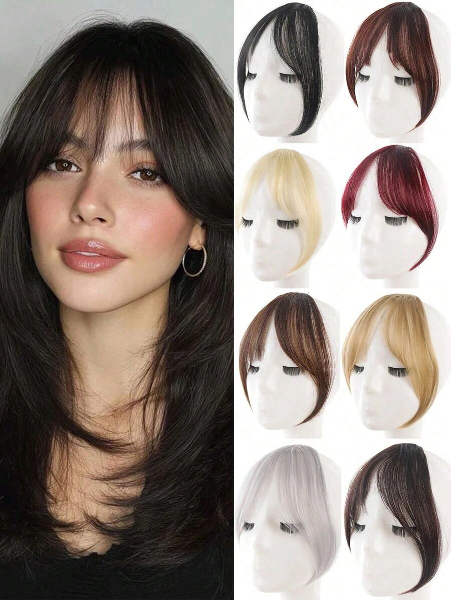 1 cặp tóc mái giả, kiểu dáng tự nhiên, bồng bềnh, phù hợp sử dụng hàng ngày, nhiều màu sắc để lựa chọn, thích hợp cho nữ giới, dự tiệc và sử dụng hàng ngày, phụ kiện tóc nữ, kẹp tóc, bộ dụng cụ tạo kiểu tóc, dụng cụ tạo kiểu tóc