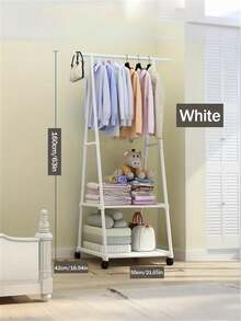 OBOVAY 1 Giá Treo Quần Áo Lớn Có Bánh Xe - Dễ Di Chuyển và Chứa Nhiều Quần Áo, Tiết Kiệm Không Gian, Thích Hợp Cho Phòng Trẻ Sơ Sinh, Phòng Ngủ Bé Trai, Phòng Ngủ Bé Gái, Quà Tặng Ngày của Mẹ, Đồ Dùng Cần Thiết Cho Phòng Trẻ Em, Đồ Dùng Cho Bé Trai, Đồ Dùng Cho Bé Gái - Nhiều màu - Xem 9