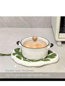 2pcs Leaf-Shaped Bathroom Hand Towels, With Hooks, Highly Absorbent. Suitable For Bathroom, Dining Room, Kitchen, Living Room. Can Be Used To Remove Stains, Water Marks And Grease On Tabletops And Placemats. - B - View 5
