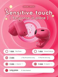 [Acer Official Genuine] OHR501 Wireless Bluetooth Earphones, In-Ear Design, Type-C Charging, Call Noise Cancellation, Miniature & Portable, Comfortable Wear, Suitable For Sports & Running, Compatible With Phones, Tablets, Laptops, Ladies Version, Multiple Colors - one-size - View 12