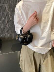 开斋节快乐！新款超酷3D心形包包，可爱蝴蝶结包包，超迷你朋克风手提包，零钱包，晚宴手拿包 - 黑色 - 查看 4