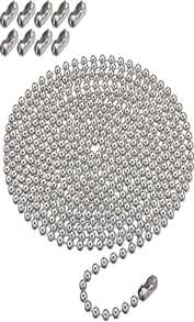 Shappy 10 Feets Beaded Ball Pull Chain Extension Roller Shade Bead Chain Extender With 10 Pieces Matching Connector For Window Blind Vertical Replacement (45 Mm,Silver) - White - View 1
