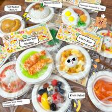 新款Need Oh逼真食物玩具 - 咖喱饭、香肠饭、解压饺子、中式料理、日式料理、捏捏乐、超逼真食物玩具、生日礼物、节日礼物 - 彩色 - 查看 1
