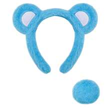 1/2件套卡通动物毛绒发箍，可爱熊耳柔软保暖发饰，适合秋冬季节女性佩戴，可清洁面部，舒适保暖。 - 彩色 - 查看 18