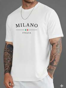 Kit Of 3 Men's Milano T-Shirts, 100% Cotton, 30.1 Yarn, Comfortable Slim Fit Shirt, Immediate Shipping, Special Offer - 黑色/米色/白色 - 查看 3