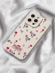 Ốp điện thoại hình trái tim hoa màu Macaron nhẹ nhàng và ngọt ngào, dễ thương và mềm mại, in họa tiết, chất liệu TPU mềm chống rơi, tương thích với iPhone và Galaxy, phiên bản quốc tế, không phải phiên bản nội địa. - Nhiều màu - Xem 4