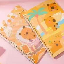 4 Books, 1 Set Of A5 Books, Back-To-School Season, Gilded Cover, Hard Face, Student Supplies Books, School Reward Books, Notebook Books, Cartoon Coil Books, Notepad Books, Cute Student Stationery, Paper Student Prizes - A5 - View 4