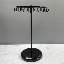Aimall Iron Jewellery Rack Rotating Necklace Display Stand Jewellery Organiser Storage - Black - View 8