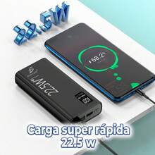 Powerbank cargador de batería externa portátil 10000mAh - Negro - Ver 1