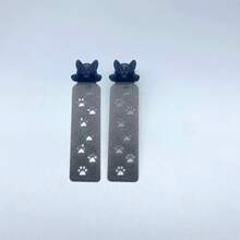 1 pieza Marcapáginas 3D en forma de gato negro/blanco, marcapáginas 3D estereoscópico impreso en 3D, esencial para lectores - Marcapáginas de gato 3D - Ver 5