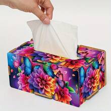 1 Handmade Wooden Diamond Painting Paper Drawer, Reusable Butterfly Wooden Storage Box, Creative Design, Art Handmade Craft Accessories For Home And Office, Holiday Gift, Suitable For Various Scenarios - ZCH139 - View 1