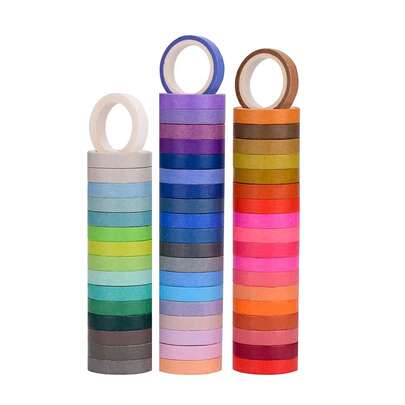 20 Rolls Random Color Washi Tape, Essential For Back To School Season