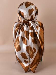 1 Stück gewebter Leoparden-Muster Schal, geeignet für den täglichen Gebrauch - Kamelfarben - Übersicht 2