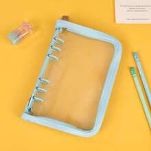 A5/A6 Multi-Color Zipper Binder, Refillable Pages, Suitable For School, Office, Planner, Travel Photo Album, Note-Taking, Creative Writing, DIY Scrapbook, Memo Pad, Travel Journal, Cash/Check Holder School Supplies - Multicolor - View 16