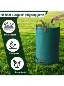 可重复使用的花园垃圾袋,落叶收集袋 - 120/272/300 加仑容量,适用于草坪清洁、垃圾和杂物、落叶、衣物及其他杂物,耐用可折叠设计,结实手柄,非常适合花园清洁和庭院维护,园艺工具,园艺用品,园艺配件,复活节用品,植物用品,草坪和花园耙,室内装饰,室外装饰,储物袋,户外家具套装,庭院家具套装 - 戶外垃圾袋 - 查看 9