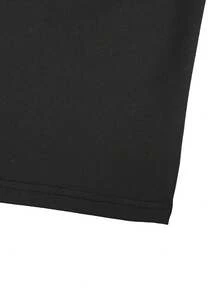 一套男士宽松简约夏季休闲套装，包括条纹上衣和直筒裤，适合通勤、街头穿搭、户外运动、健身训练和跑步等多种场合。 - 黑色 - 查看 6