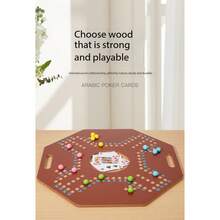 1pc Arabic Playing Cards, Entertaining Multi-Player Pinball Jackaroo Board Game, Family Fun - Multicolor - View 2