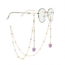 1/2pc Eyeglasses Chain, Fashionable New Butterfly Bead Eyeglasses Chain, Colorful Butterfly Sunglasses Chain. - Bươm bướm - Xem 17