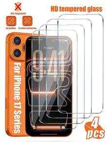 4pcs High Definition Tempered Glass Screen Protector Compatible With Iphone 17/17Pro/17Promax/17Air/11/12/13/14Pro Max/15Pro Max/16/16Pro/16Plus/16Pro Max/Xs/Xsmax, 9H Hardness, Transparent, Scratch-Resistant, Anti-Fall, Waterproof, Shockproof, Anti-Fingerprint, Full Screen Coverage - Clear - View 30