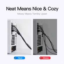 -Enrollador de cables USB, Protector de cables, organizador de auriculares, soporte de ratón, Clip de gestión de cables, 2024 NXIC - Ver 6