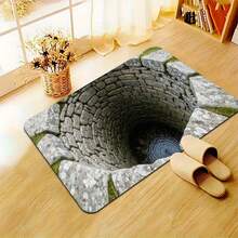 1pc Realistic 2D/3D Optical Illusion Black Hole Crack Floor Mat - Illusion 3D Cave Effect, Durable Easy-Clean Suitable For Indoor/Outdoor Use, Modern Optical Illusion For Home Entrance,,, Bedroom - Low- Fiber Design For Birthday Anniversaries, Valentine's Day, Thanksgiving, Christmas, Halloween, Wedding, New Year Gifts.Ideal Gifts For Her, Him, Family Members, Boyfriends, Girlfriends, Fathers, Mothers, Lovers, Daughters, Sons, Grandfathers, Grandmothers, Friends, Classmates, And Pets.Suitable For Car, Bedroom, Living Room, Office, Bedroom Decor, Indoor And Outdoor Decorative Mat, Fall Decor, Fall Decorations For Home, Christmas Party Theme Mat, Christmas Decor, Office Decoration. - 亮色10 - 查看 5