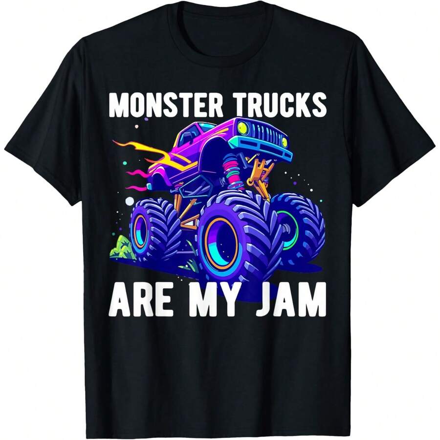 Monster Trucks Are My Jam Monster Truck T-Shirt - Đen 7 - Xem 1