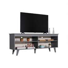 Mueble Mesa Para Tv Rack Madesa 4 Espacios Hasta 65 Gris 03 Sofá cama Vanity tocador Gaming chair Desk Bedroom furniture Book shelf Dining table Side table Mesa - Gris - Ver 8