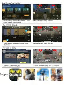 游戏手柄 1 对手机游戏手柄扳机键，六指灵敏射击瞄准按钮，适用于智能手机游戏，符合人体工程学的手机游戏手柄，适用于 iOS 和安卓系统，春季生日礼物 - 黑色 - 查看 7