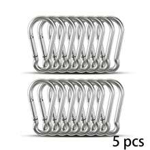 16/5/3/2/1pc Small Carabiner Clip Hooks, 32pcs 1.57 Inch Carabiners Heavy Duty, Galvanized Iron Spring Snap Hook Fits Camping Hiking, Metal Clips For Keychain Keys Rings - Multicolor - View 8
