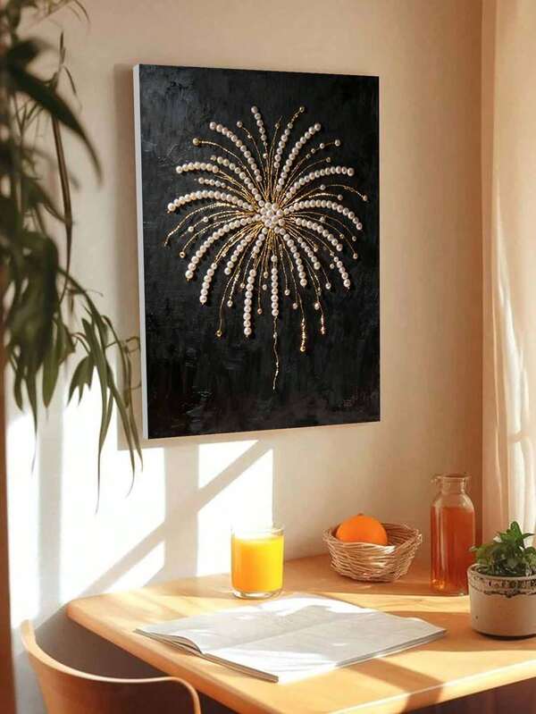 New Pearl Painting, Firework Theme Frameless DIY Handmade Diamond-Glued Creative Canvas Art Painting, Suitable For Bedroom Decoration, Living Room Hanging Paintings, Room Embellishment, Artwork, Birthday Gift For Girlfriends And Holiday Gifts For Best Friends. Christmas, New Year, Valentine's Day Gifts