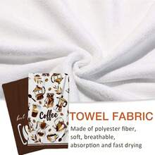 2/4/48 piezas Toallas de cocina con estampado de utensilios de café vintage - Super suaves, altamente absorbentes de poliéster, ideales para decoración navideña, regalos de Año Nuevo, decoración de cocina, decoraciones de fiesta - Multicolor - Ver 3