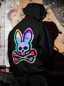 Oversized Rabbit Skull Urban  Unisex DTF Ref-4553 Sweatshirt - màu đen - Xem 1