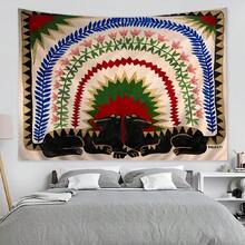 Bohemian Ancient Egyptian Dormitory Wall Hanging Home Decor Abstract Tiger Leopard Bohemian Tapestry Tarot Hippie Tapestry(2).Jpg - White - View 1