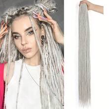 Synthetic Dreadlock Extensions Ended Dreads 0.6 Cm Width Loc Extensions Crochet Hair For Women Daily Party Music Festival Wear (1Pack 40 Strands ) - Multicolor - View 16