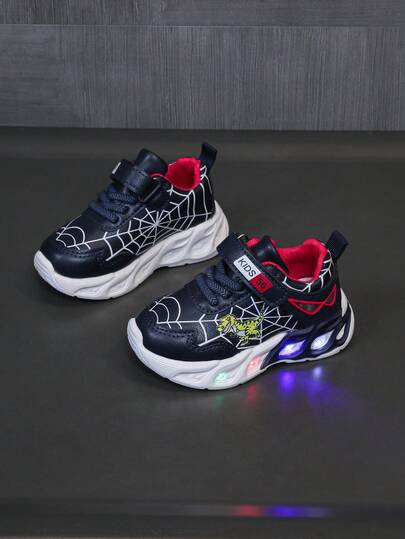 Fashionable LED Luminous Breathable Mesh Sports Shoes, Suitable For Boys And Girls - Casual, Shock-Absorbing, All-Season Anti-Slip Outdoor Running And Walking Shoes