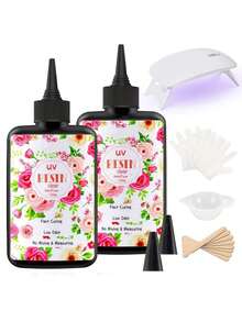 500g/300g/100g UV Resin Kit - Crystal Clear Epoxy Resin For Jewelry Making | Fast Curing Under UV Light | DIY Pendant, Earrings, Crafts | Bubble-Free, High Gloss - 16oz/472ml - View 17