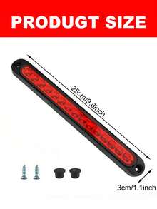 2pcs Car Side Lights, LED Light Strips, Edge Lights, Car Modifications, Red Lens Lights, Auxiliary Lights, Suitable For Various Car Models - A - View 10