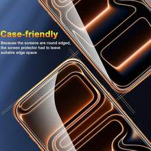 Full Series Protective Case & Screen Protector Set, High Transparency, Lens Protection, Anti-Fall, Anti-Yellowing, Compatible With IPhone 17 Pro Max/17 Pro/17/Air - Transparent Phone Case + Tempered Glass Screen Protector - View 6