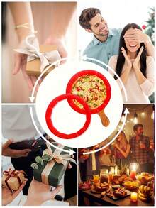 1pc Adjustable Silicone Pie Crust Shield,Pie Ring Crust Bake Protector Pie Cover,Adjustable Pie Crust Shield Silicone Pie Protector,Pie Ring Crust Bake Protector Pie Cover,Adjustable Pie Crust Protective Pad,Non Stick,Suitable For 8-11 Inch Pies,Pizzas,Tarts,And Pancakes - Multicolor - View 9