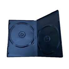 Caja de DVD de plástico negro, estuche de CD vacío de plástico PP, capacidad de 1-2 discos, embalaje de disco de DVD, estuche de almacenamiento, 14cm CUA0 - A2 - Ver 2