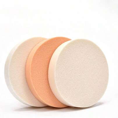 Large Round White Makeup Sponge, Suitable For Makeup Studio, Can Be Used Wet Or Dry, Disposable Oversized Makeup Powder Puff