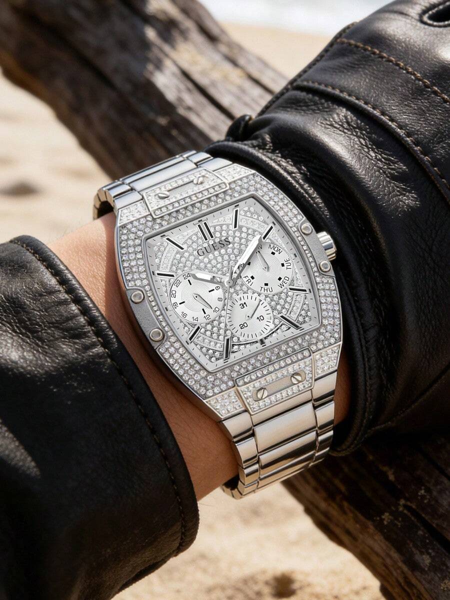 Guess Women's Quartz Watch, Stainless Steel Case, Suitable For Business Occasions, Can Be Given As A Gift To Family And Friends, Model GW0094G1/GW0094G2 - White - View 1