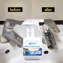 H4Cacle 浴室清洁剂、淋浴房玻璃水垢去除剂、不锈钢水槽和浴缸清洁剂、金属抛光喷雾、硬水渍去除剂、强力去除水龙头水垢 - H468 - 查看 6