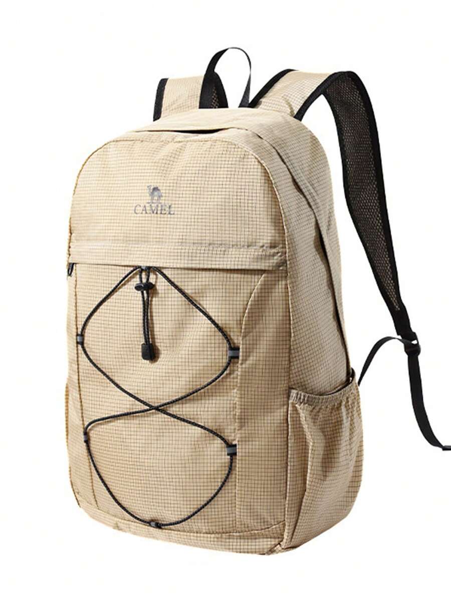 CAMEL CROWN Foldable Large Capacity Travel Backpack, Short Trip & Gym Storage Bag - Khaki - View 1